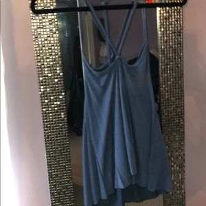 Criss cross Blue Tank!
